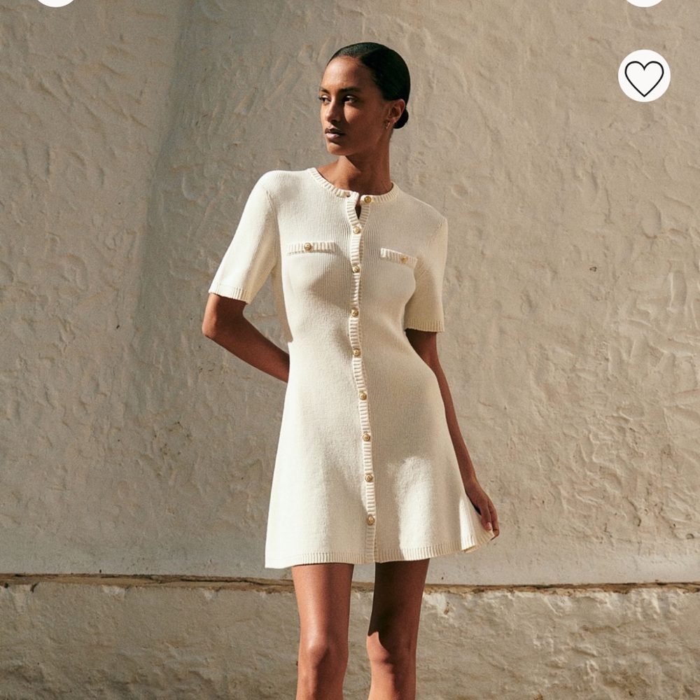 H&M Rib Knit Button Front Dress